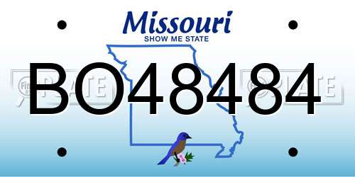 BO48484 Missouri License Plate