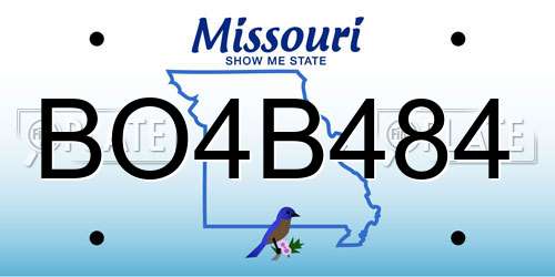 BO4B484 Missouri License Plate