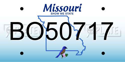 BO50717 Missouri License Plate