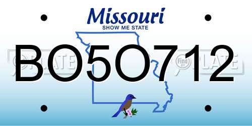 BO5O712 Missouri License Plate