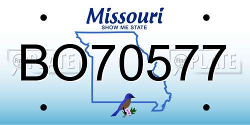 BO70577 Missouri License Plate