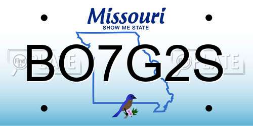 BO7G2S Missouri License Plate
