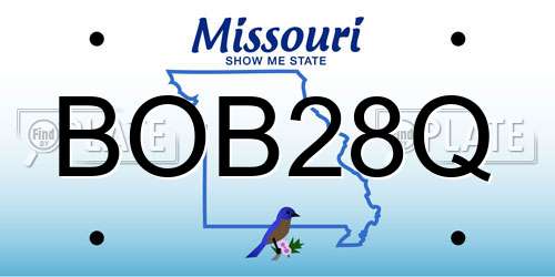BOB28Q Missouri License Plate