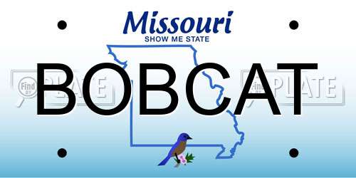 BOBCAT Missouri License Plate