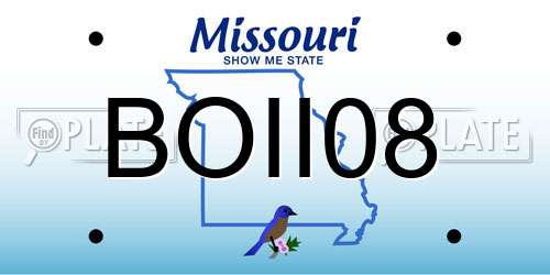 BOII08 Missouri License Plate