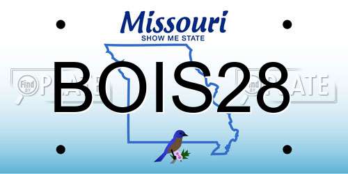 BOIS28 Missouri License Plate