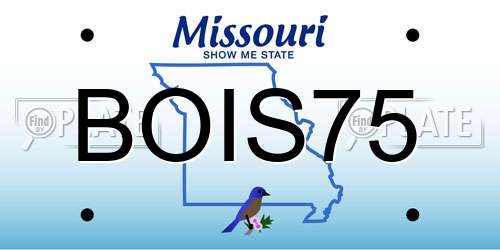 BOIS75 Missouri License Plate