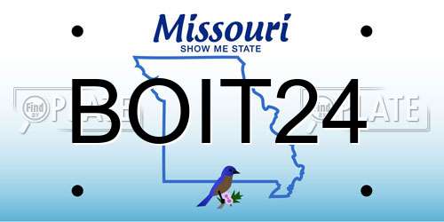BOIT24 Missouri License Plate