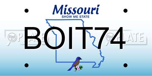 BOIT74 Missouri License Plate