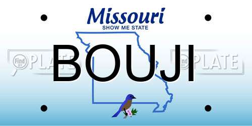 BOUJI Missouri License Plate
