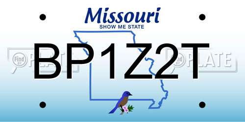 BP1Z2T Missouri License Plate