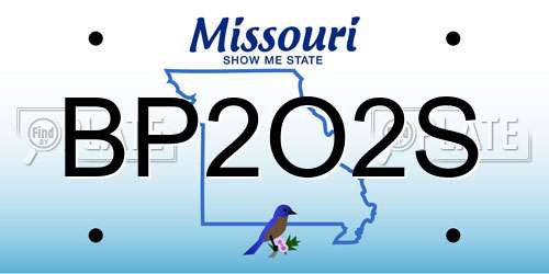 BP2O2S Missouri License Plate