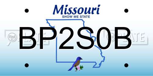 BP2S0B Missouri License Plate