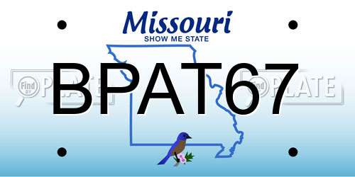 BPAT67 Missouri License Plate