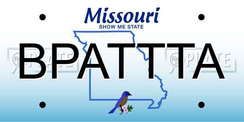 BPATTTA Missouri License Plate
