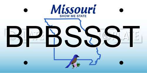 BPBSSST Missouri License Plate