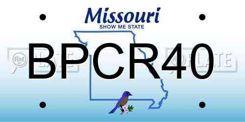 BPCR40 Missouri License Plate