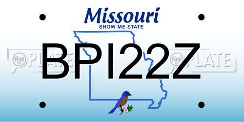 BPI22Z Missouri License Plate