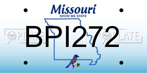 BPI272 Missouri License Plate