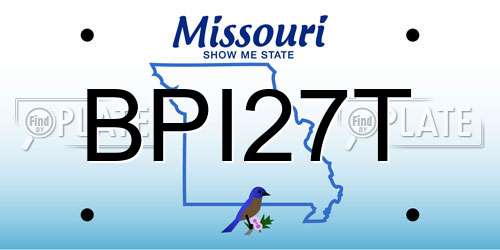 BPI27T Missouri License Plate