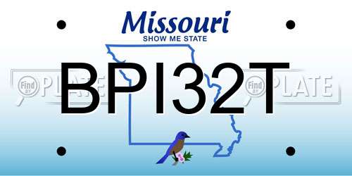 BPI32T Missouri License Plate