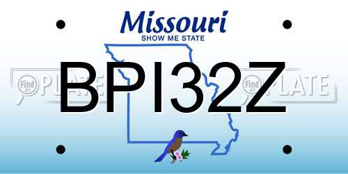 BPI32Z Missouri License Plate