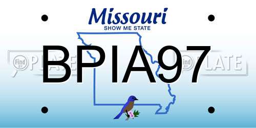 BPIA97 Missouri License Plate