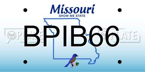 BPIB66 Missouri License Plate