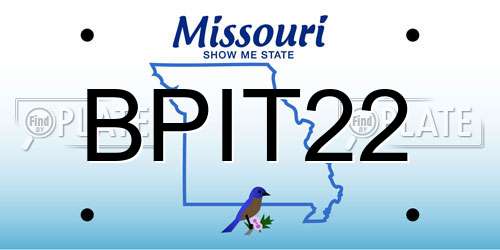 BPIT22 Missouri License Plate