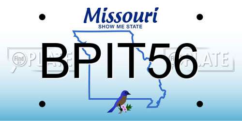 BPIT56 Missouri License Plate