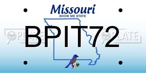 BPIT72 Missouri License Plate