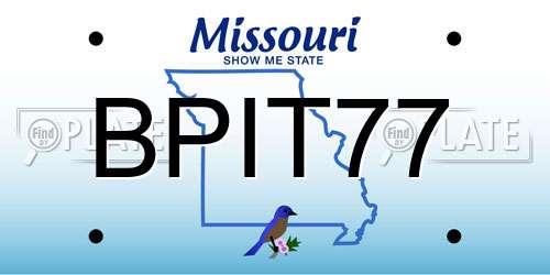 BPIT77 Missouri License Plate