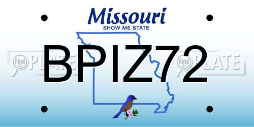 BPIZ72 Missouri License Plate