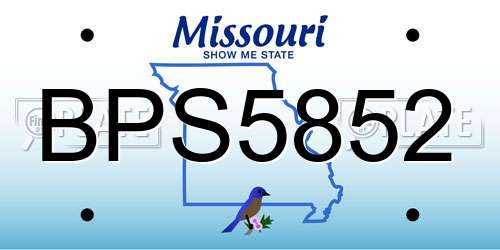 BPS5852 Missouri License Plate