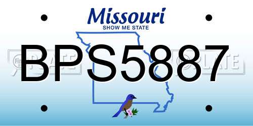 BPS5887 Missouri License Plate
