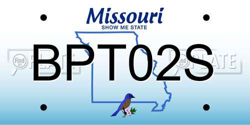 BPT02S Missouri License Plate