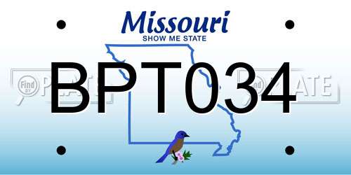 BPT034 Missouri License Plate