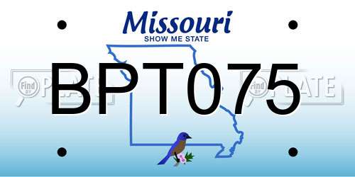 BPT075 Missouri License Plate