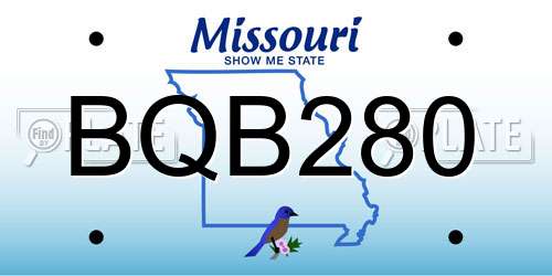 BQB280 Missouri License Plate