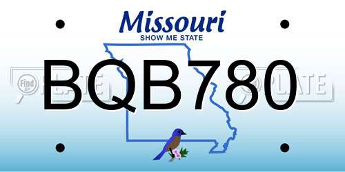 BQB780 Missouri License Plate