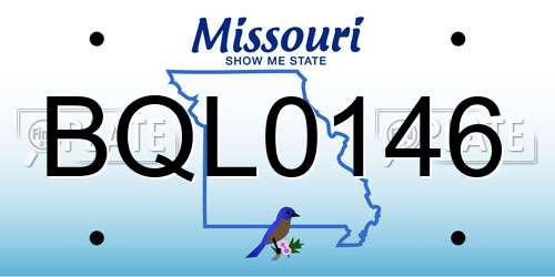 BQL0146 Missouri License Plate