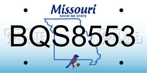 BQS8553 Missouri License Plate