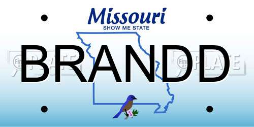 BRANDD Missouri License Plate