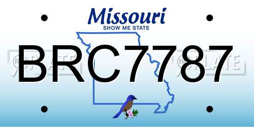 BRC7787 Missouri License Plate