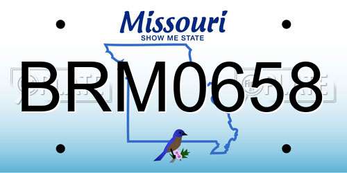 BRM0658 Missouri License Plate