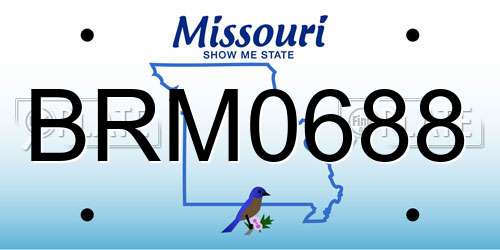 BRM0688 Missouri License Plate