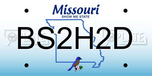 BS2H2D Missouri License Plate