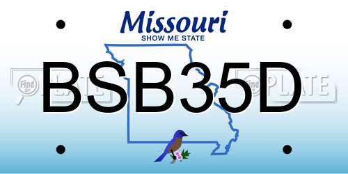 BSB35D Missouri License Plate