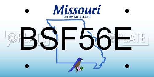 BSF56E Missouri License Plate
