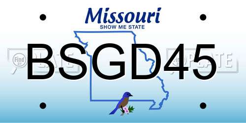 BSGD45 Missouri License Plate